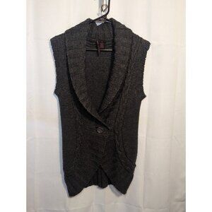 Heart N Crush Women's Size Medium Charcoal Grey Sleeveless Vest